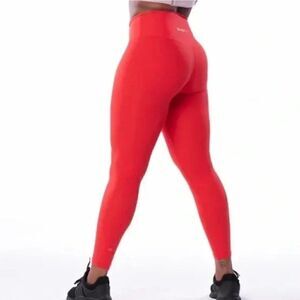 SHEFIT Fierce Boss Leggings Size M Fierce Red Full Length High Waisted Active
